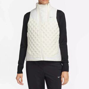 NWT $190 Nike Women's Aeroloft Down Running Vest Off‎ White FB7606-110 Size XL